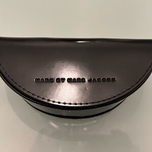 Marc by Marc Jacobs Black Leather Crescent Sunglass Case